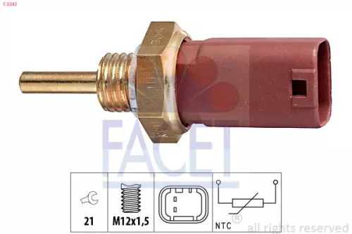 Sensor, coolant temperature FACET 7.3242)