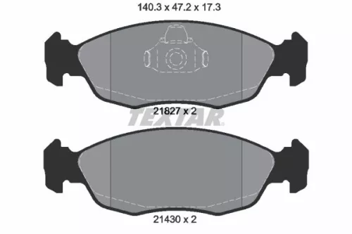 Brake Pad Set, disc brake TEXTAR 2182702)