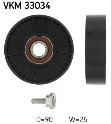 Ombuigings-/geleidingspoelie, V-geribbelde riem SKF VKM 33034)