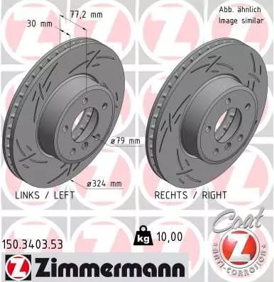 Remschijf ZIMMERMANN 150.3403.53)