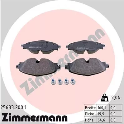 Brake Pad Set, disc brake ZIMMERMANN 25683.200.1)