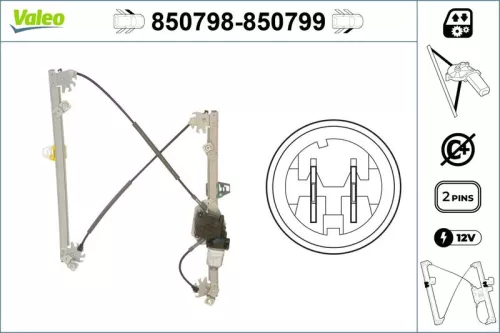 Raammechanisme VALEO 850798)