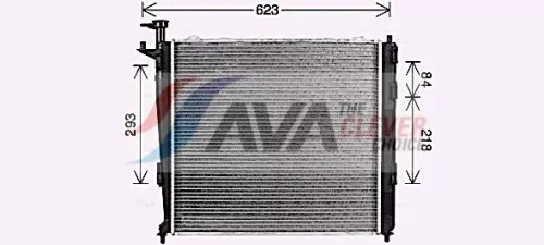 Radiator, motorkoeling AVA QUALITY COOLING KA2304)