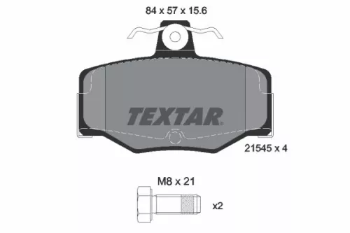 Brake Pad Set, disc brake TEXTAR 2154501)