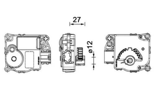 Aandrijfmechanisme, mengklep MAHLE AA 59 000P)
