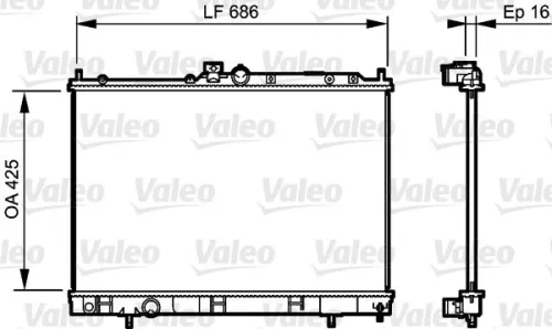 Radiator, motorkoeling VALEO 735201)