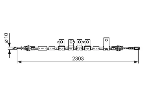 Kabeltrek, parkeerrem BOSCH 1 987 482 403)