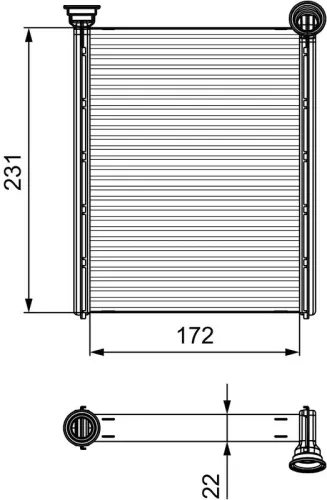 Warmtewisselaar, binnenverwarming VALEO 811534)