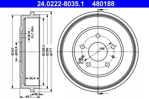Remtrommel ATE 24.0222-8035.1)