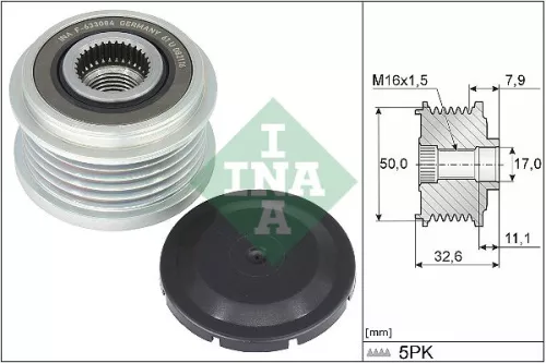 Vrijloopkoppeling van de dynamo Schaeffler INA 535 0359 10)