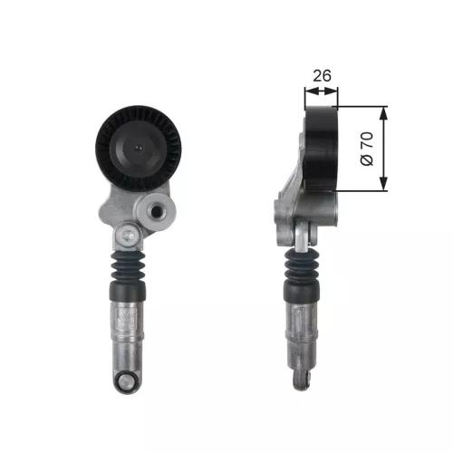 Riemspanner, V-geribbelde riem GATES T39158)