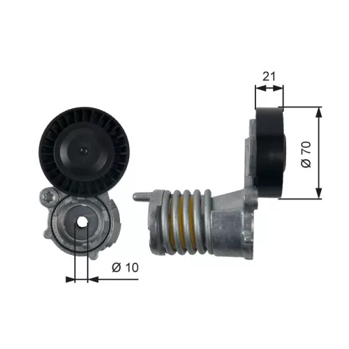 Riemspanner, V-geribbelde riem GATES T39157)