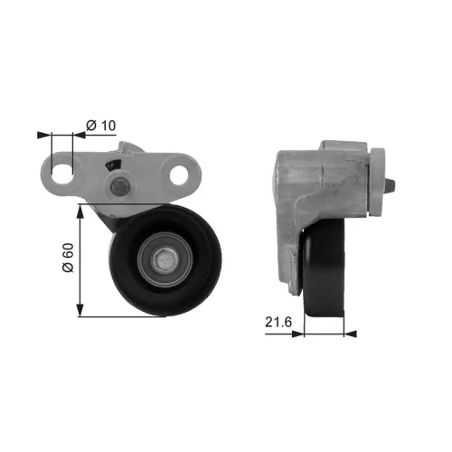 Riemspanner, V-geribbelde riem GATES T38159)