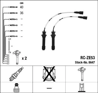 Ontstekingskabelset NGK 8647)