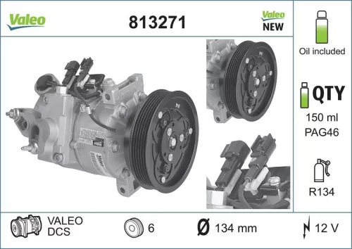 Compressor, airconditioning VALEO 813271)