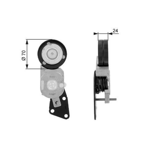 Riemspanner, V-geribbelde riem GATES T38426)