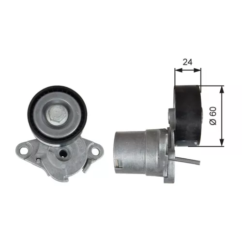 Riemspanner, V-geribbelde riem GATES T39272)