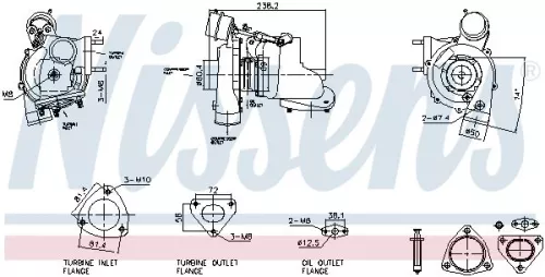 Oplader, opladen (supercharged/turbocharged) NISSENS 93730)