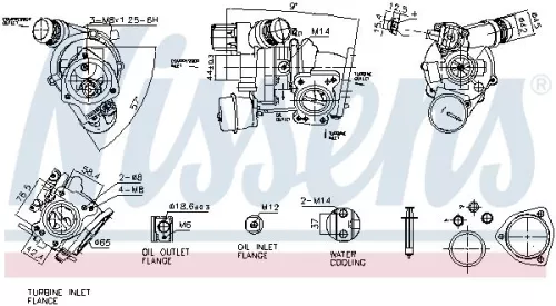 Oplader, opladen (supercharged/turbocharged) NISSENS 93557)
