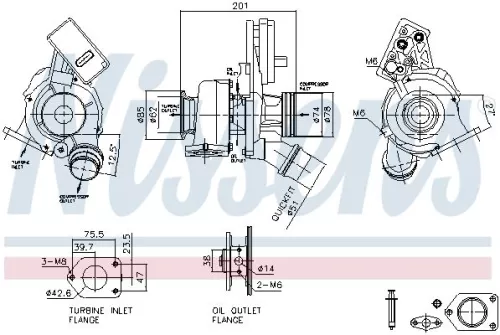 Oplader, opladen (supercharged/turbocharged) NISSENS 93519)