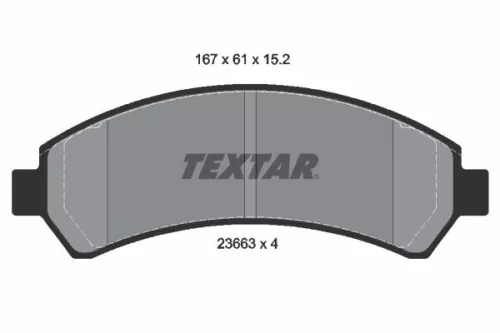 Remblokkenset, schijfrem TEXTAR 2366301)