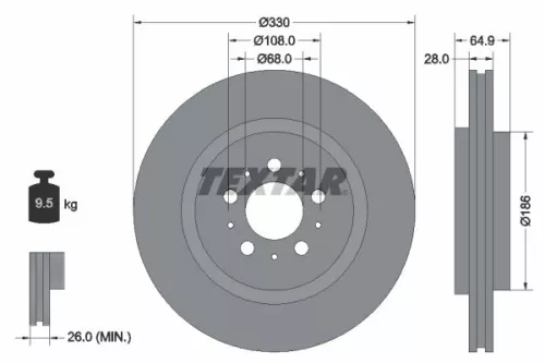 Remschijf TEXTAR 92178303)