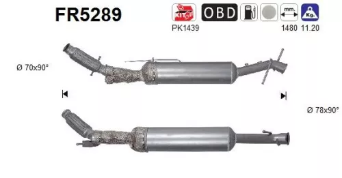 Roet-/deeltjesfilter, uitlaatsysteem AS FR5289)