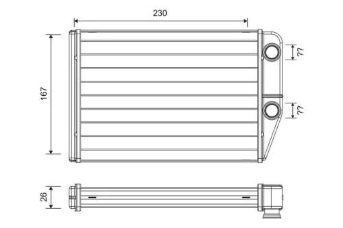 Warmtewisselaar, binnenverwarming VALEO 811514)