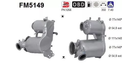 Roet-/deeltjesfilter, uitlaatsysteem AS FM5149)