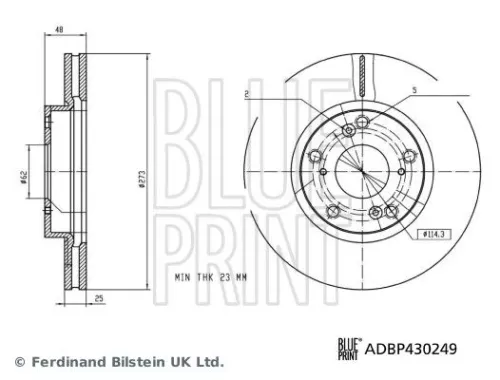 Remschijf BLUE PRINT ADBP430249)