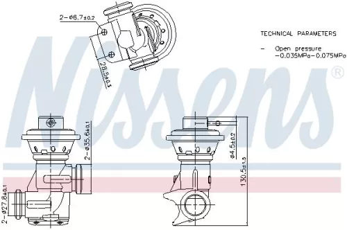 EGR-klep NISSENS 98496)