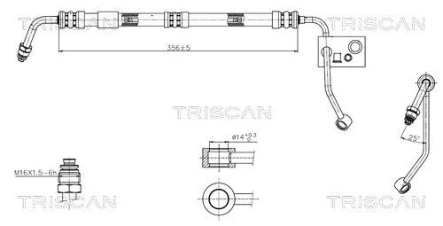 Hydraulische slang, stuurinrichting TRISCAN 8516 11033)