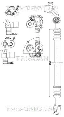 Hoge-/lagedrukleiding, airconditioning TRISCAN 9010 11001)