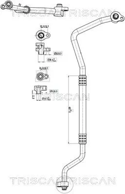 Hoge-/lagedrukleiding, airconditioning TRISCAN 9010 16031)