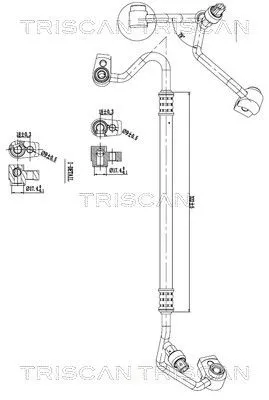 Hoge-/lagedrukleiding, airconditioning TRISCAN 9010 16037)