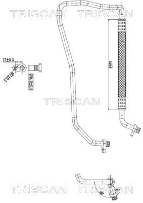 Hoge-/lagedrukleiding, airconditioning TRISCAN 9010 28014)