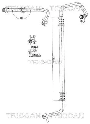 High/Low-pressure Line, air conditioning TRISCAN 9010 28047)