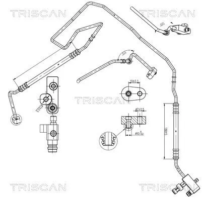 Hoge-/lagedrukleiding, airconditioning TRISCAN 9010 28085)
