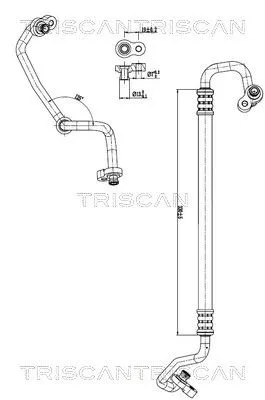 Hoge-/lagedrukleiding, airconditioning TRISCAN 9010 43004)
