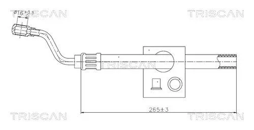 Hydraulische slang, stuurinrichting TRISCAN 8516 11042)