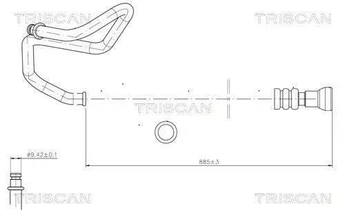 Hydraulische slang, stuurinrichting TRISCAN 8516 16024)