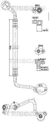 Hoge-/lagedrukleiding, airconditioning TRISCAN 9010 16012)