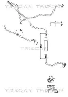 Hoge-/lagedrukleiding, airconditioning TRISCAN 9010 16064)