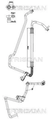 Hoge-/lagedrukleiding, airconditioning TRISCAN 9010 28071)