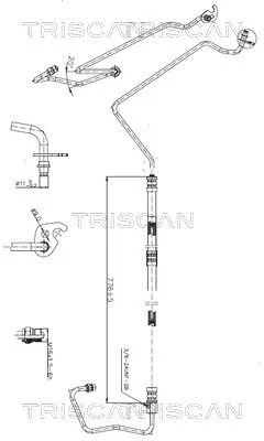 Hydraulische slang, stuurinrichting TRISCAN 8516 16020)