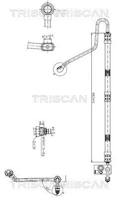 Hydraulische slang, stuurinrichting TRISCAN 8516 11007)