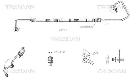 Hydraulische slang, stuurinrichting TRISCAN 8516 16010)