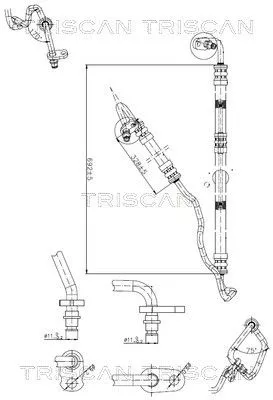 Hydraulische slang, stuurinrichting TRISCAN 8516 23001)