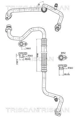 Hoge-/lagedrukleiding, airconditioning TRISCAN 9010 14001)