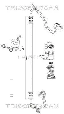 Hoge-/lagedrukleiding, airconditioning TRISCAN 9010 16043)